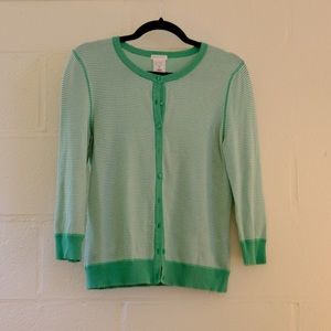 Old Navy 3/4 Sleeve Striped Cardigan